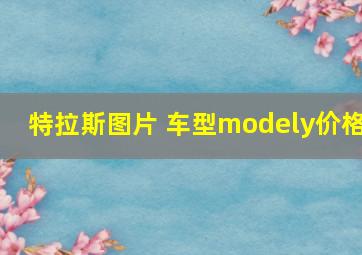 特拉斯图片 车型modely价格